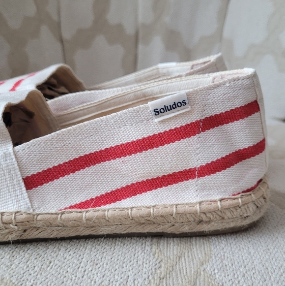 SOLUDOS ESPADRILLES SHOES SANDALS "DALI" RED WHITE STRIPE ANTHROPOLGIE 8.5 - Picture 10 of 14